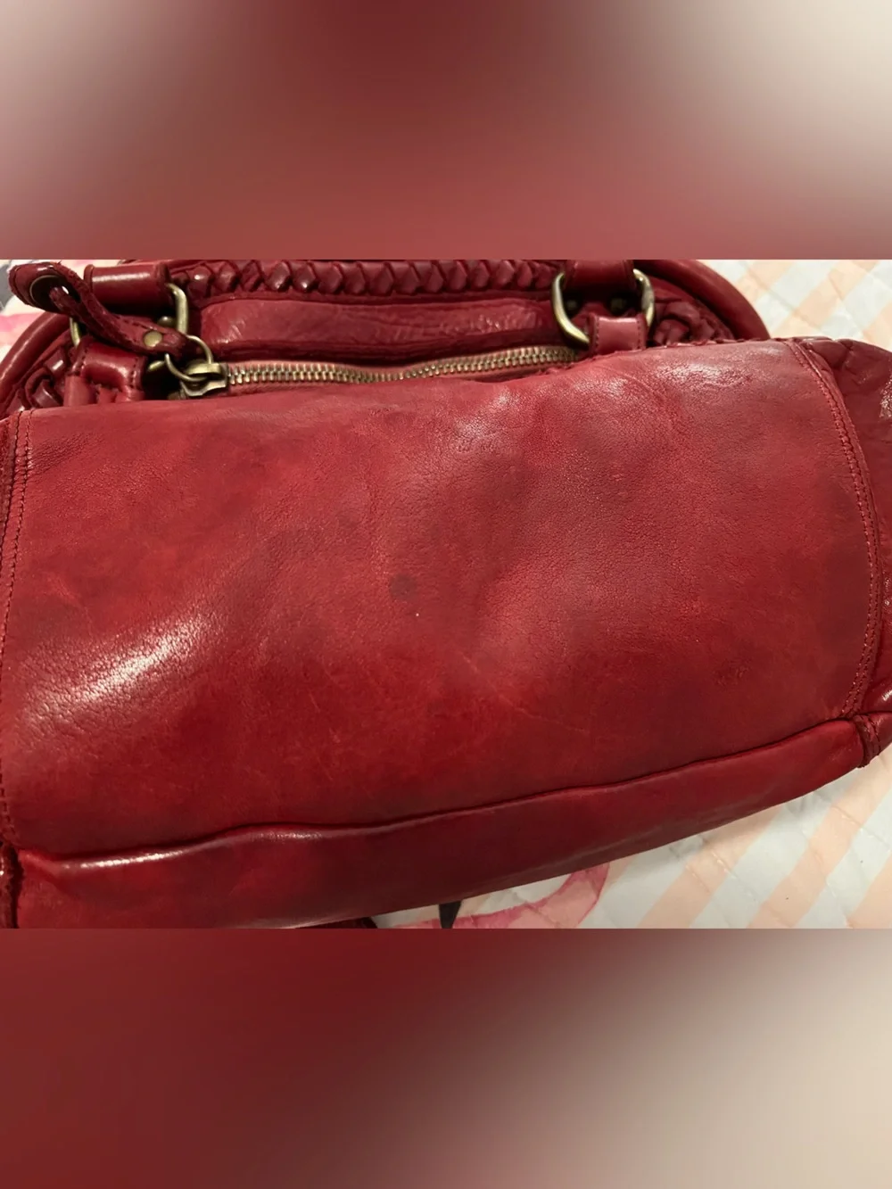 ERRELLEVENTIDUE Red Leather Handbag